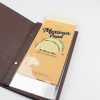 MENU COVER LEATHER INSERT PLASTIC 15 X 30CM - DARK BROWN - Image 4
