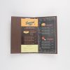 MENU COVER LEATHER INSERT PLASTIC 15 X 30CM - DARK BROWN - Image 2