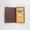 MENU COVER LEATHER INSERT PLASTIC 15 X 30CM - DARK BROWN